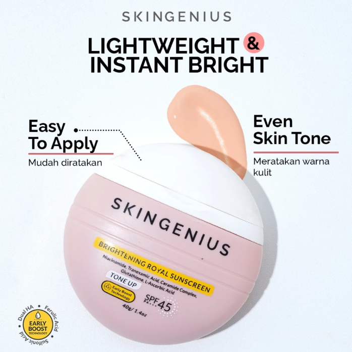SKINGENIUS Brightening Royal Sunscreen SPF 45 PA+++