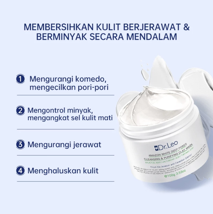 DR.LEO Amazon White Deep Pores Cleansing & Purifying Clay Mask - Image 2